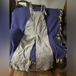 Corduroy bib overall.